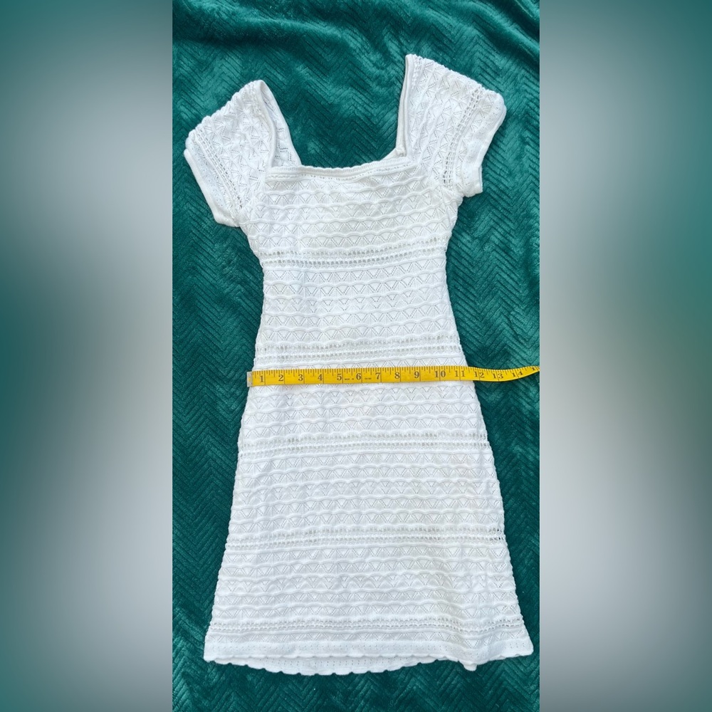 Hollister Whimsy Fairycore White Lace Mini Dress Satin Coastal Cowgirl XS NWT - Picture 6 of 12